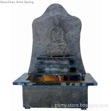 Slate Tabletop Buddha Illuminated Relaxation Fountain